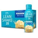 GNC Lean Shake 25 Protein Shake, Clinical Proven Weight Management, Meal Replacement, 25g Protein mit Zero Added Sugar, Ready To Drink, Banana Cream, Paket von 12