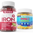 Iron Gummis 2 Pack + Kids Omega 3 Gummis 2 Pack