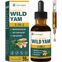 Wild Yam Root Extrakt Tropfen, Frauen Beilage mit Fenugreek & Mutterwort Kräuter für Menopause Relief & PMS Unterstützung. Fenogreco y Ñame Salvaje para la Menopausia. 2oz