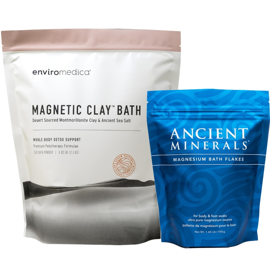 Enviromedica Magnetic Clay - Ancient Minerals Magnesium Bath Flakes - Natural Detox - High-Absorption Effizienz für Entspannung, Wellness & Muskelrelief