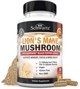 BioSchwartz Bio Lions Mane Supplement Kapseln (90 Count) 2100mg Lions Mane Mushrooms mit BioPerine für Max Absorption, Wirkstoff Verifiziert, Nootropic Brain Ergänzungen für Gedächtnis und Fokus