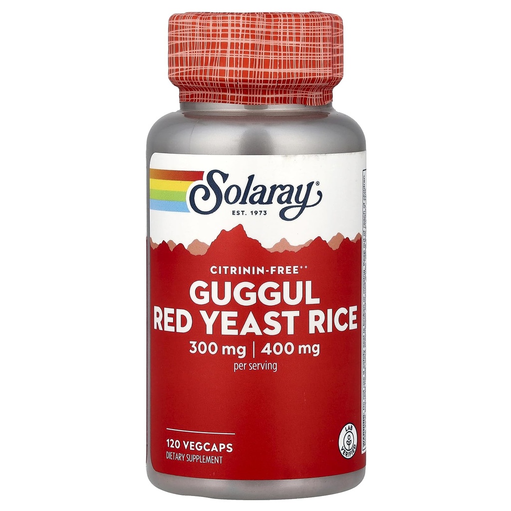 Solaray - Guggul & Red Yeast Rice, 120 Kapseln