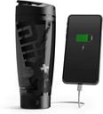 Promixx Charge Shaker Bottle (MiiXR+ Edition) | Geräteaufladung Vortex Mixer mit Zusatzlagerung und Easy-to-clean Tritan Cup (20oz | Stealth Black)