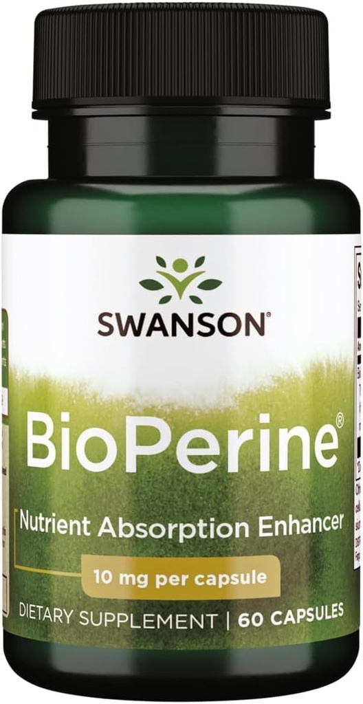 Swanson Bioperine Nährstoffaufnahme Enhancer 10 Milligramme 60 Kapseln