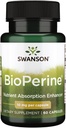 Swanson Bioperine Nährstoffaufnahme Enhancer 10 Milligramme 60 Kapseln