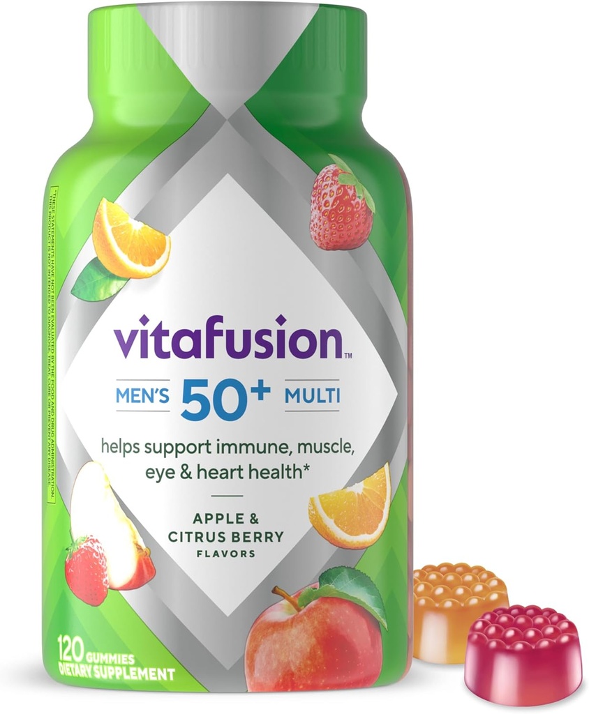 Vitafusion Herren 50+ Daily Multivitamin, Gummy Vitamins, 120 Ct