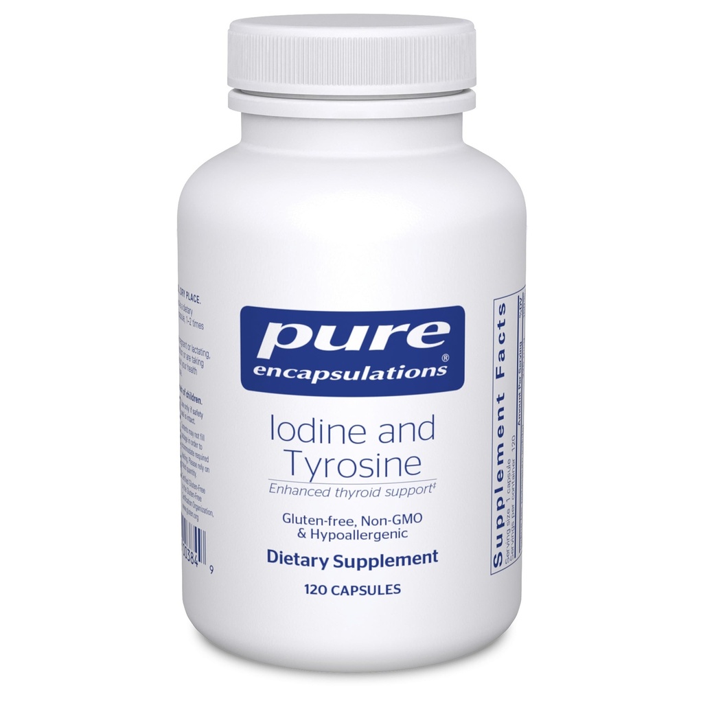 Pure Encapsulationen Jod und Tyrosin | Hypoallergene Ergänzung für verbesserte Schilddrüsenunterstützung | 120 Kapseln