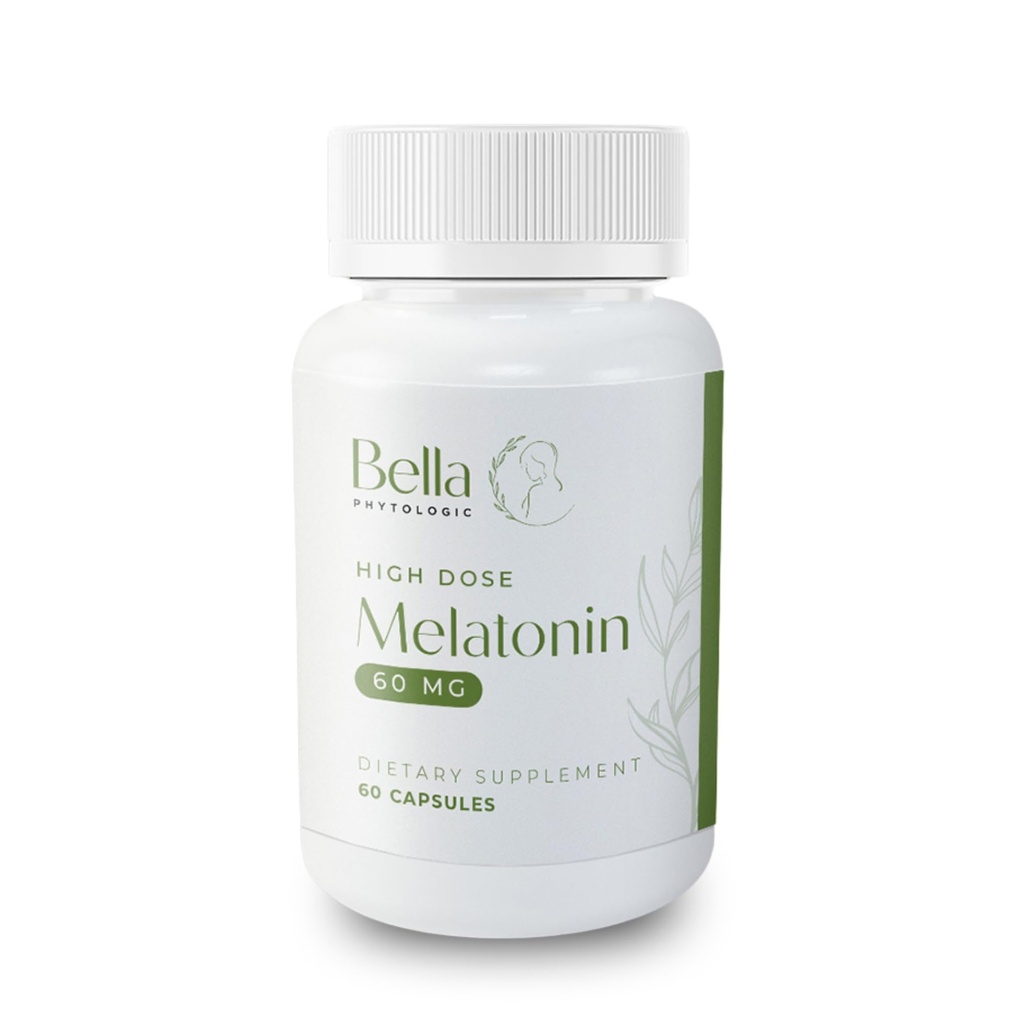 Melatonin Pure 60mg – High Potency Nighttime Schlafhilfe für tiefe Erholung, Entspannung, Jet Lag & Stress Relief – Fast-Acting, Non-Habit Forming, Drug-Free, Made in USA (60 Kapseln)
