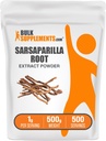 BulkSupplements.com Sarsaparilla Root Extract Powder - Sarsaparilla Supplement, Smilax Sarsaparilla Root - Herbal & Glutenfrei, 1g pro Servierung, 500g (1.1 lbs) (Pack von 1)