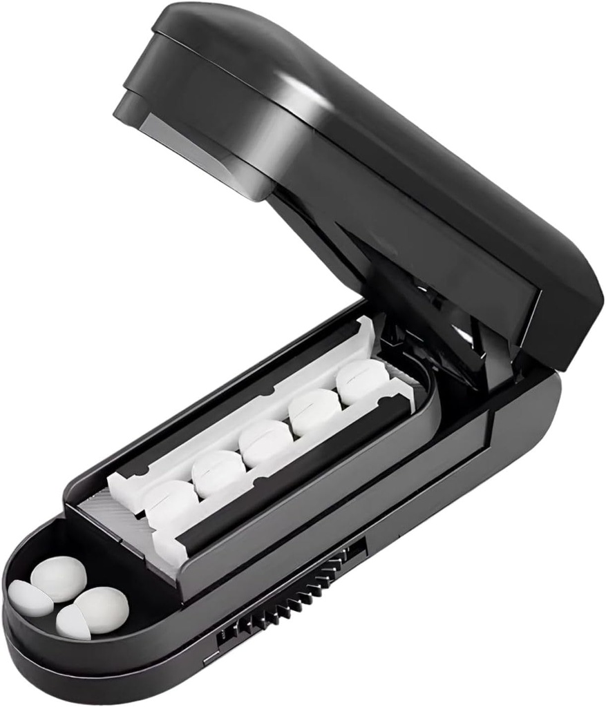Pille Cutter, Pille Cutter Splitter für kleine und winzige Pillen, Schneiden Pillen, Vitamine, Tabletten, einstellbare Pille Cutter für kleine oder große Pillen mit versteckten Sharp Edelstahl Klinge, Travel Sized