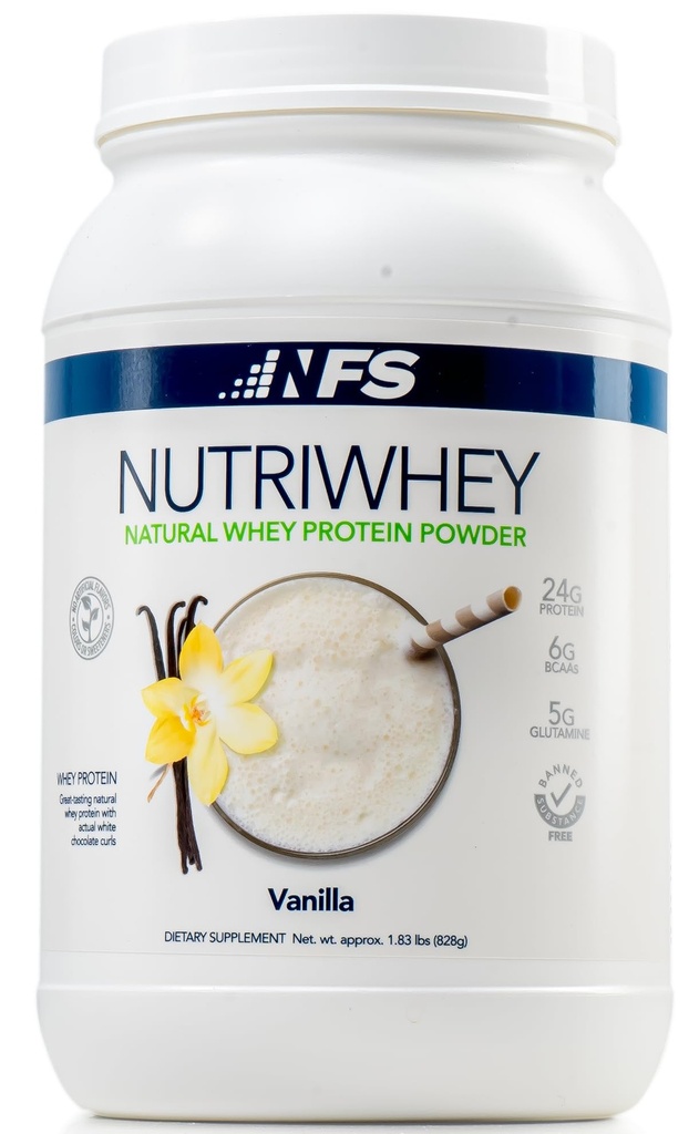 NF Sports Post Workout Nutri Whey Protein Powder, Nahrungsergänzung, Amino Energy, unterstützt Immunität und Gesundheit, BCAA Powder, Protein Powered, Hilft Kampf Stress (Vanilla Powder, 852g, 23 Portionen)