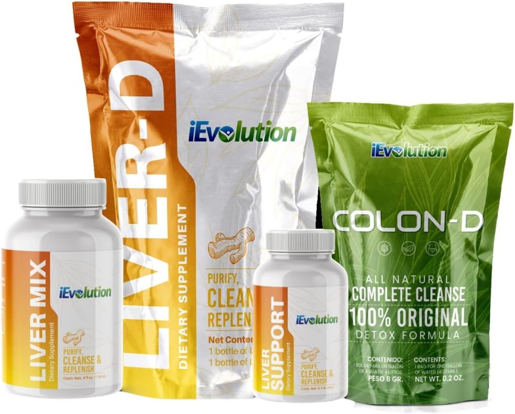 7D-Challenge Detox Kit, 3-Item Set - Liver-D & Colon-D, Natürliche Inhaltsstoffe für komplette Leber und Colon Cleanse & Repair