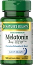 Nature's Bounty Melatonin, fördert Entspannung & Schlaf, 100% Drug Free Sleep Aid, 3 mg, 120 Quick Dissolve Tablets