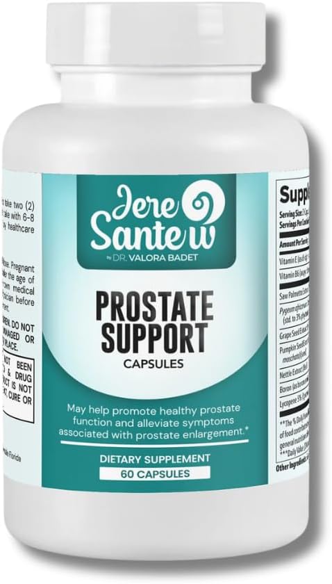 Prostata Support Supplement mit Sägepalme, Pygeum & Lycopen – Prostate Health & Urinary Function Support – 60 Kapseln – Natural Blend for Men’s Wellness – Made in USA