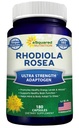 aSquared Nutrition Rhodiola Rosea Supplement 1000mg - 180 Vegan Kapseln - Max Strength Rhodiola Root Extract Pillen verbessern reine Energie, Gehirn Funktion & Stress Relief - Golden Root Herb Pulver Tabletten