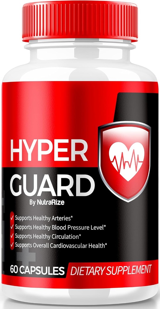 NutraRize Hyper Guard Kapseln, Alle natürlichen HyperGuard Blutgefäß Reiniger, Premium-Formel, um die allgemeine Gesundheit und Wellness zu unterstützen, offizielle Hyper Guards Review (60 Kapseln)