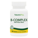 NaturesPlus B-Komplex mit Reisbran - 90 Tabletten - Vegetarisch, Glutenfrei - 90 Portionen