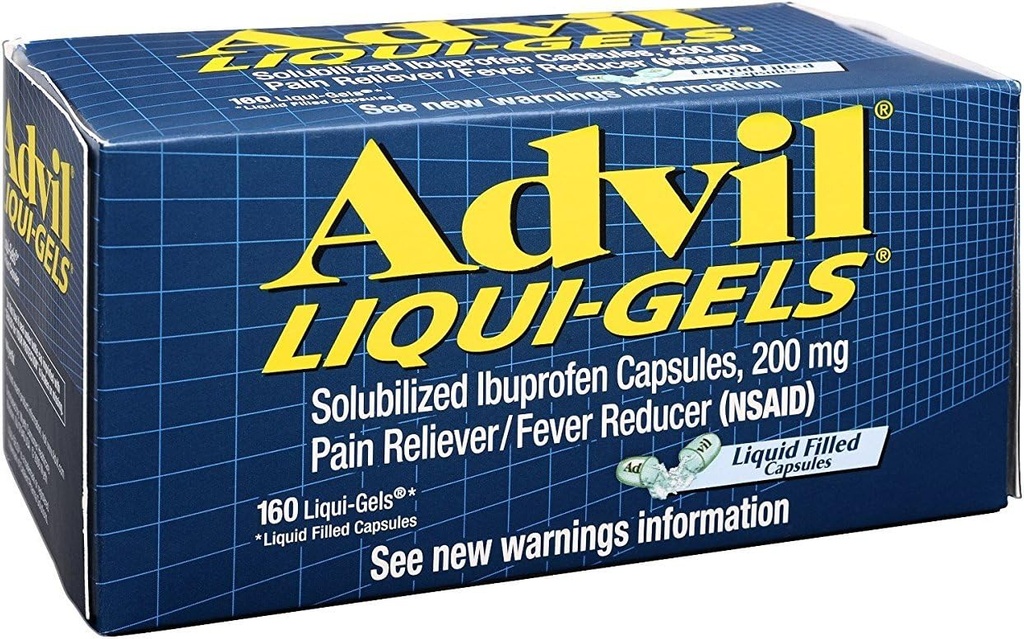 Advil Advil Advanced Medicine for Pain, 160 Liqui Gels 200 mg(Pack von 3)