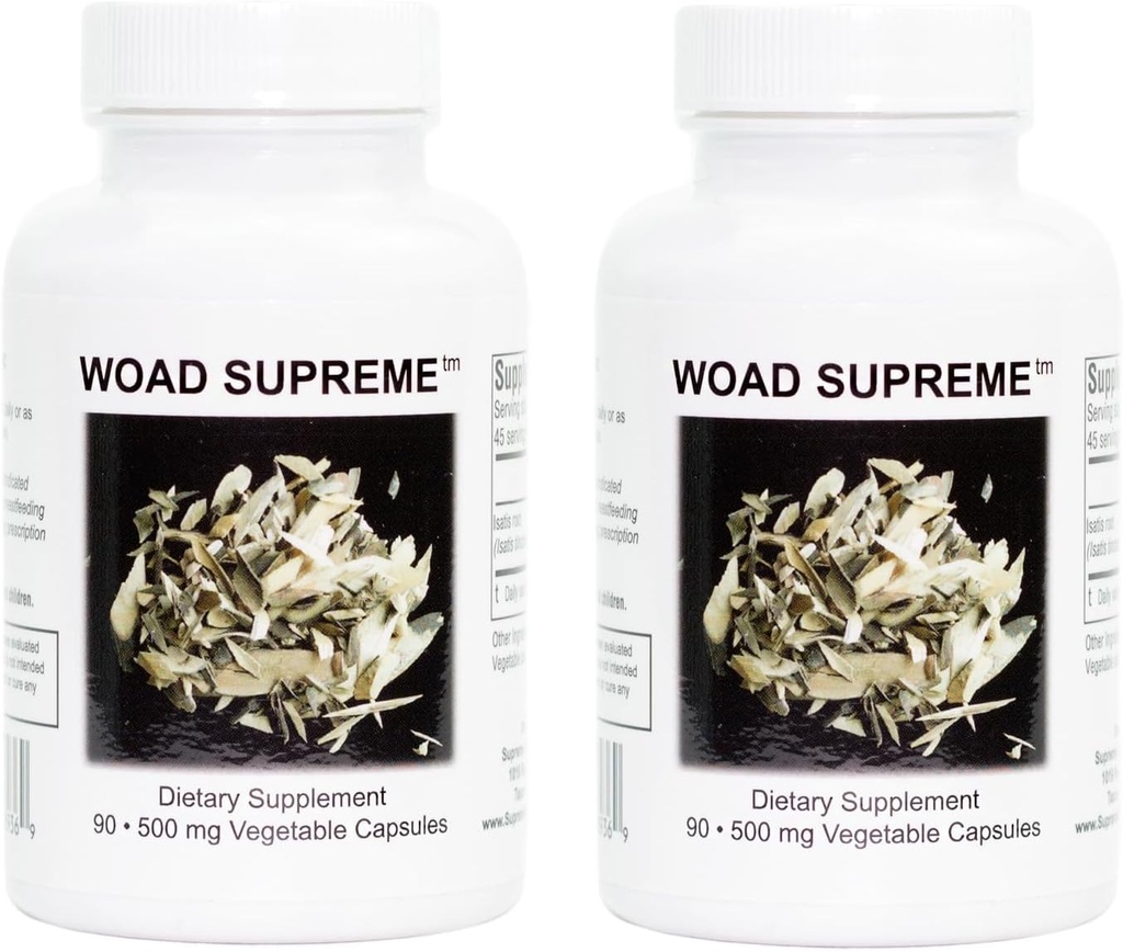 Supreme Ernährung Woad Supreme, 90 reine Isatis Wurzel vegetarische Kapseln | 2 Pack