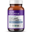 New Chapter Men's Multivitamin 50 Plus für Gehirn, Herz, Verdauungs-, Prostata- und Immununterstützung mit 20+ Nährstoffen + Astaxanthin - Every Man's One Daily 55+, Gentle on The Stomach - 72 ct