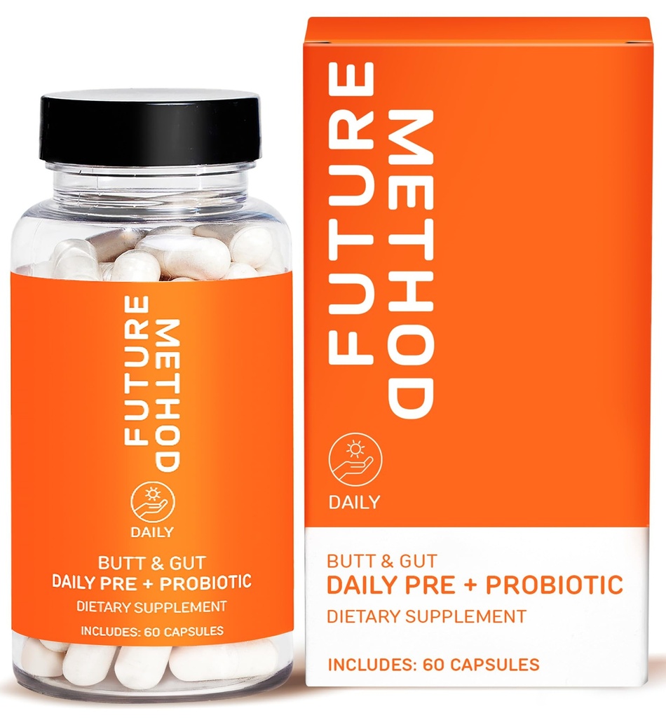 FUTURE METHOD Synbiotische Präbiotika für Männer und Frauen - Probiotika & Präbiotische Ergänzung für Verdauung, Immunität & Regularität (60ct)
