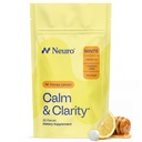 NeuroGummi Calm & Clarity Mints (Honey Lemon, 90 Stück) | GABA + L-Theanin + Vitamin D3 | Zuckerfrei Mood & Stress Relief Supplement