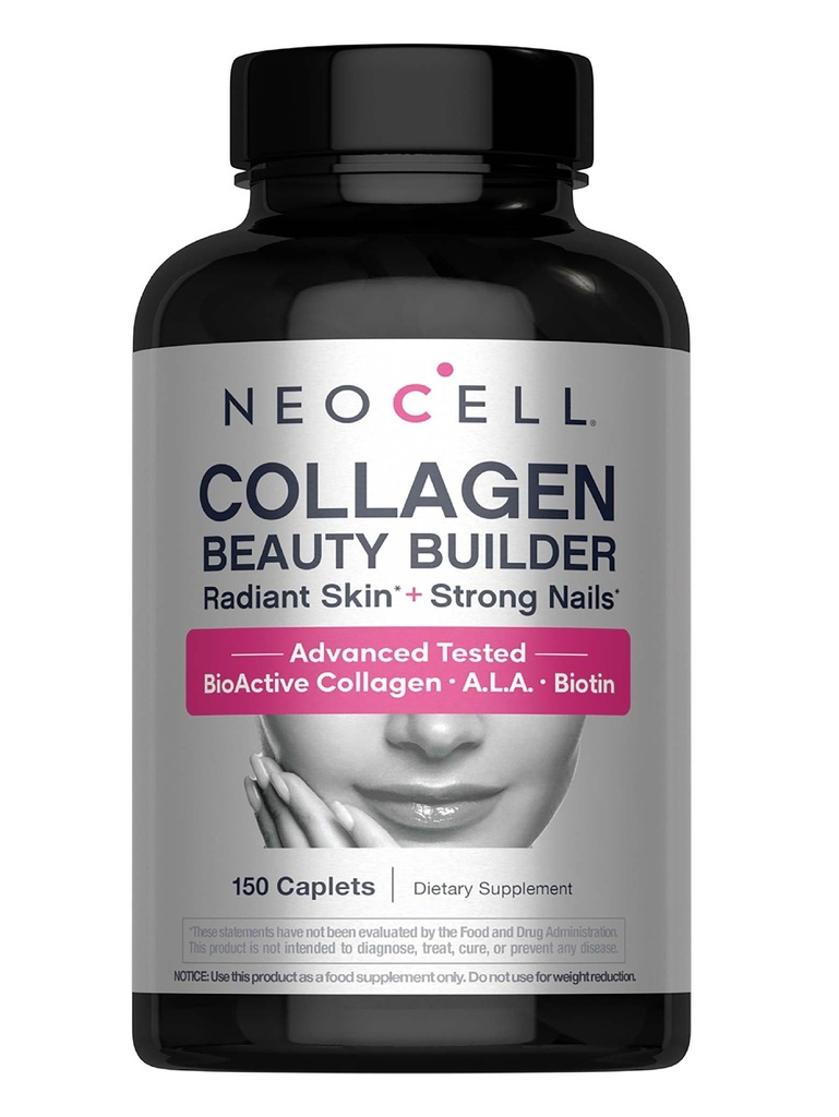 NeoCell Collagen Beauty Builder mit Hyaluronsäure und Biotin, Haut, Haar und Nägel Ergänzung, enthält Antioxidantien, Tablet, 150 Count, 1 Flasche