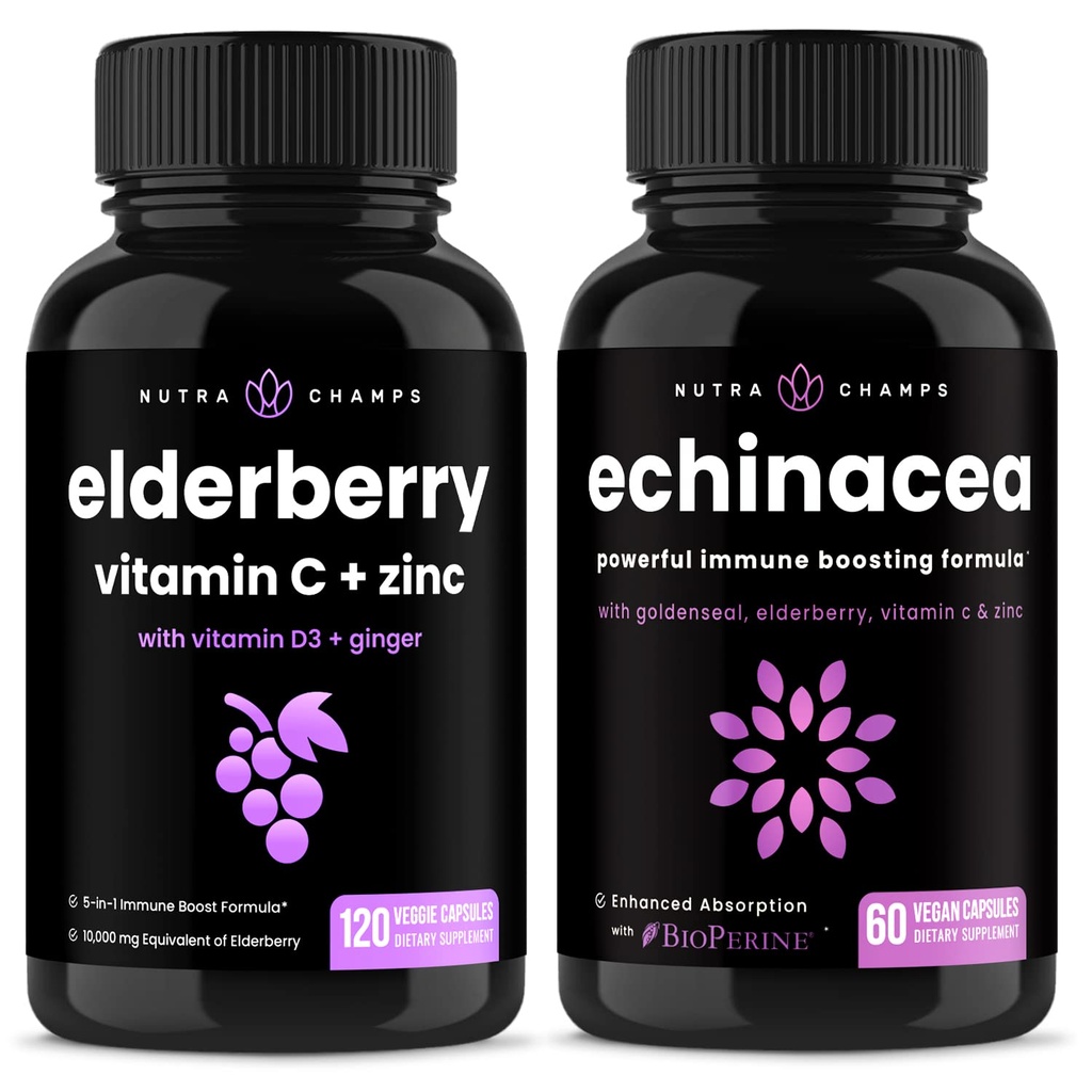 NutraChamps Elderberry und Echinacea Bundle