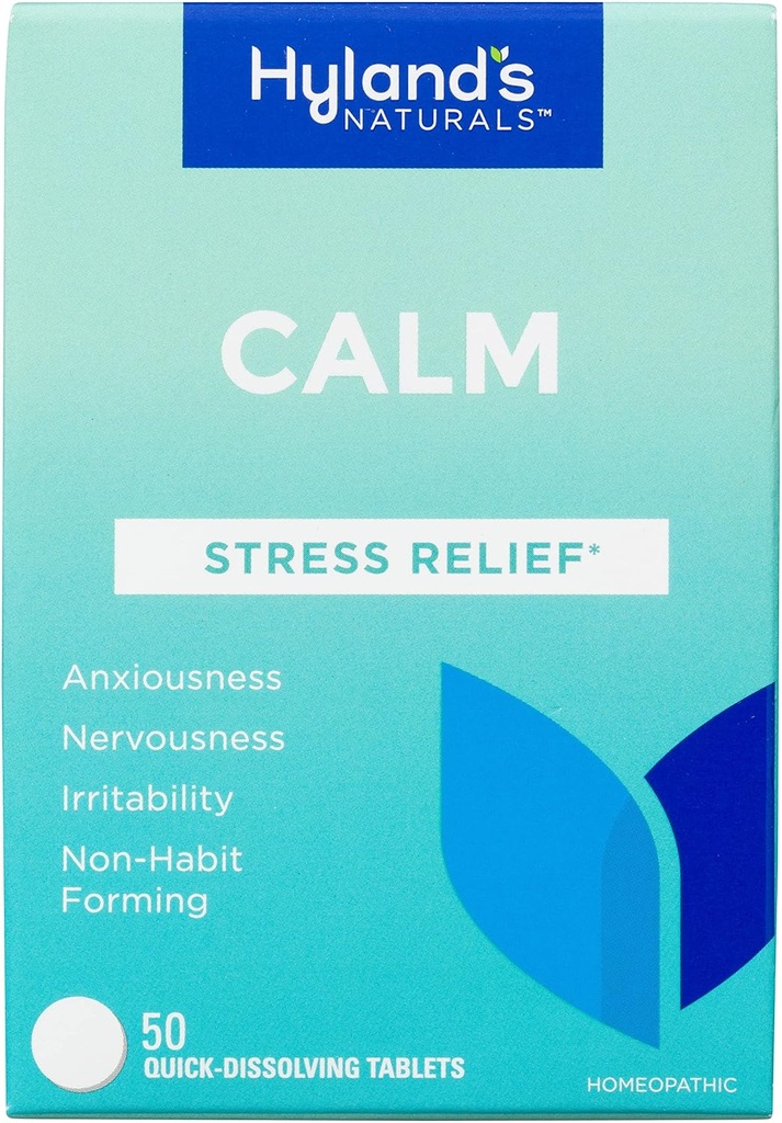 Hyland's Calm Tablets, Stress-Relief-Ergänzung, natürliches Relief von Angst, Nervousness, und Irritability, 50 Count (Pack von 1, 50 Count Total)