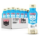 Muscle Milk Zero Protein Shake, Vanilla Crème, 20g Protein, Zero Sugar, 100 Calories, Calcium, Vitamine A, C & D, 4g Fiber, Energizing Snack, Workout Recovery, Packaging May Vary 11.16 Fl Oz (Pack von 12)