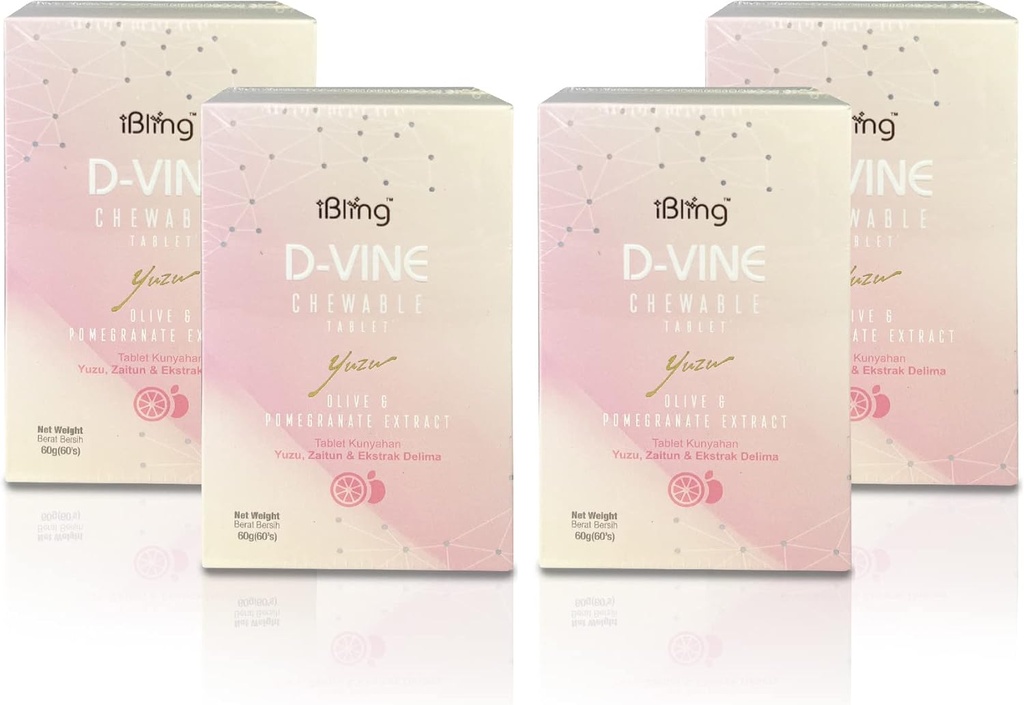 D-Vine Pomegranat mit Collagen Tripeptid, 60 Tabletten. Hohe Antioxidantien Instant Reverse Aging Zeichen, Anti-Falten, Feine Linien, Dark Sport. 4 Flaschen