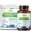 Zazzee Myo-Inositol Kapseln und Myo-Inositol Pulver, 100% Pure, Premium Grade, Vegan, Non-GMO und alle natürlichen