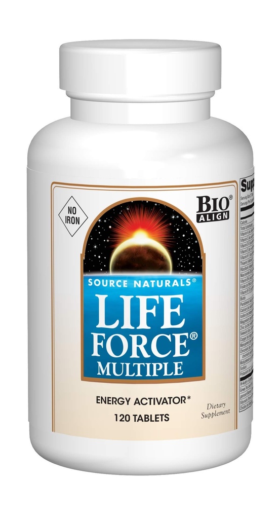 Quelle Naturals Life Force Multiple Iron Free Daily Multivitamin High Potency Essential Vitamins, Mineralien, Antioxidantien & Nährstoffe - Energie & Immun-Boost - 120 Tabletten
