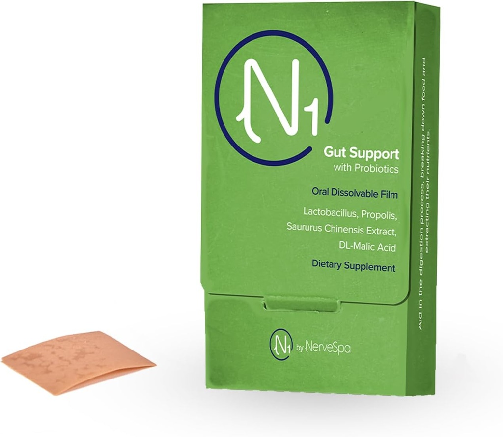 M PAIN MANAGEMENT TECHNOLOGIES Guter Support mit Probiotics Oral Dissolvable Film N1 von NerveSpa – Verbessern Sie Verdauung, Foundational Probiotics, Verbessern Sie Nährstoffaufnahme, 10 Filme/Box