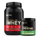 Optimum Nutrition ON Gold Standard 100% Whey Protein Primäre Quelle Isolate - Double Rich Chocolate, 2 Lbs + ON Micronized Creatine Monohydrate Powder - Entflammt, 300 Grams