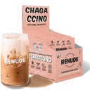 Renude Chagaccino - Chaga Mushroom Powder, Mushroom Coffee Drink Mix with Adaptogens, Natural Energy and Immune Support, Vegan, Keto, Zero Calorie Mushroom Blend Powder - 10 Servings | 500mg wild-foraged chaga mushroom powder with adaptogens for natural energy, focus, and immune support