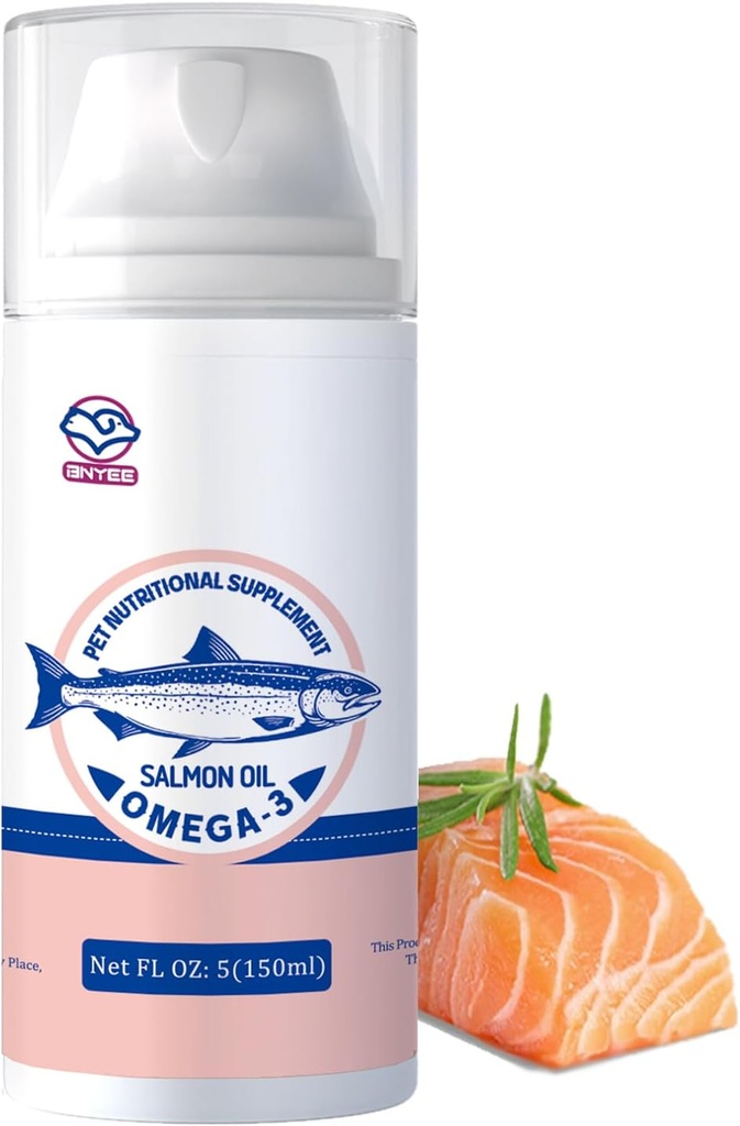 Wildes Lachs-Fischöl für kleine Hunde & Katzen -3X Omega 3 Haut- & Coat-Unterstützung - Konzentrierte Emulgierte Nahrungsergänzung für Haustiere - Natürliche EPA + DHA Fettsäuren für Gelenkfunktion, Immun- und Herzgesundheit