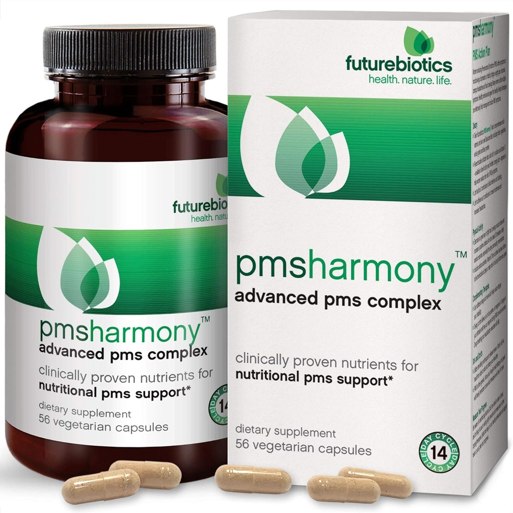 Futurebiotics PMSHarmony, PMS & Hormone Unterstützung 56 Vegetarische Kapseln