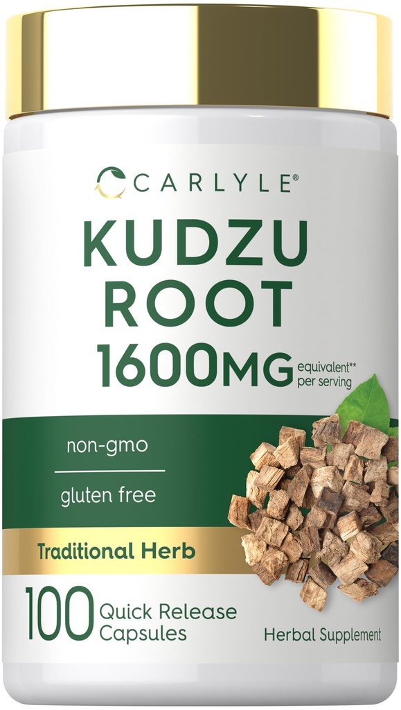 Carlyle Kudzu Root | 100 Extrakt Kapseln | Non-GMO und glutenfreie Formel | Traditionelle Kräuterergänzung