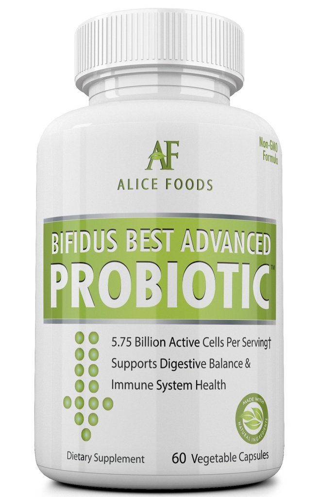 Fast Natural Bloating Relief - Bifidus Best Advanced Probiotic 60 Day + Kombucha Guide - Premium Probiotics für Männer und Frauen - für Darmprobleme, Bloating, Durchfall, Gas, Blasen, UTI