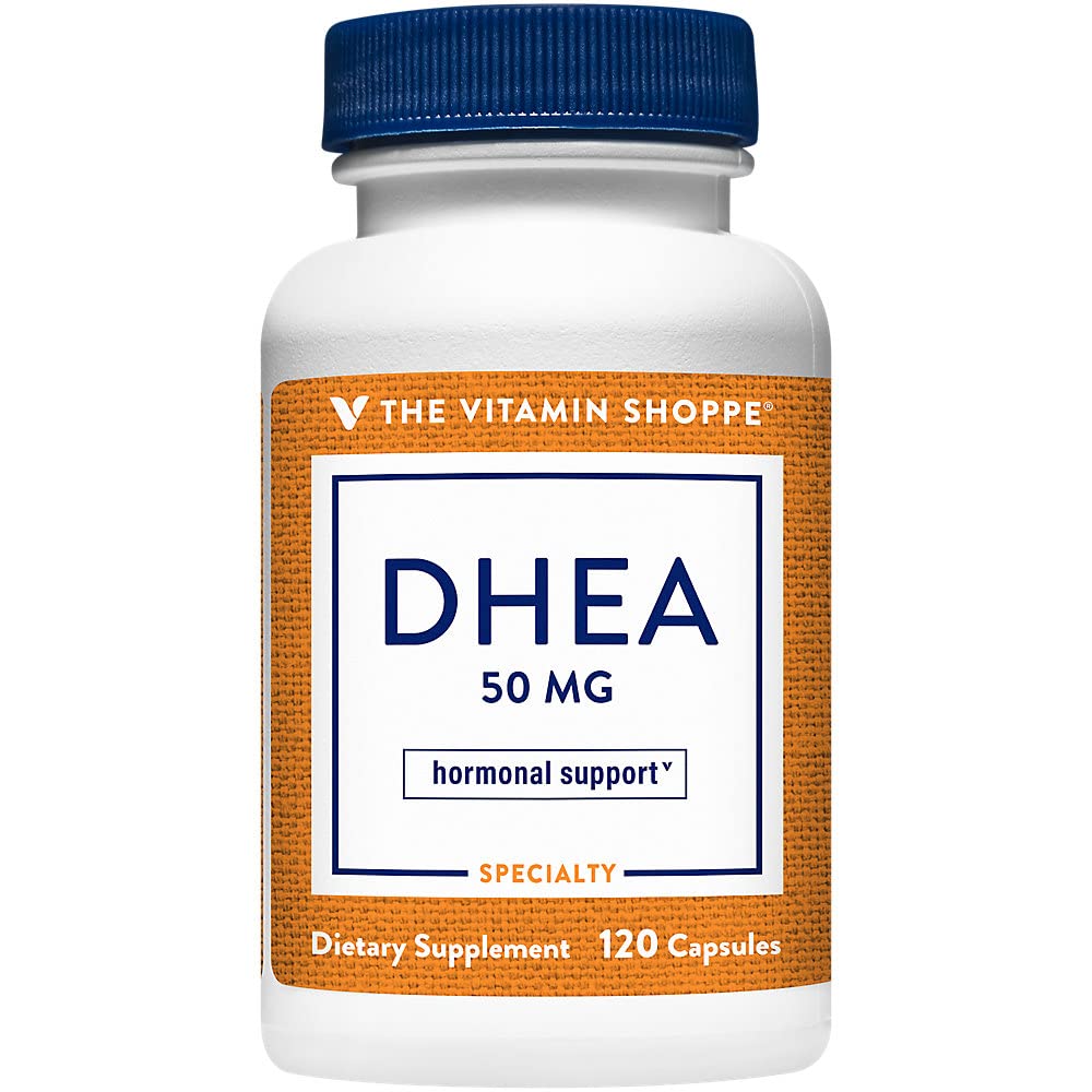 Der Vitamin Shoppe DHEA 50MG, hormonale und gesunde Alterung Unterstützung für Männer und Frauen, einmal täglich (120 Kapseln)