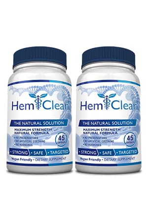 for Hemorrhoids - Vegan Formula for Hemorrhoid Relief & Vascular Health - Maximum Strength 2 Bottle 90 Capsules