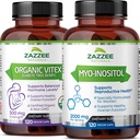 Zazzee Myo-Inositol Kapseln und USDA Bio Vitex Kapseln, Vegan, Non-GMO und All-Natural