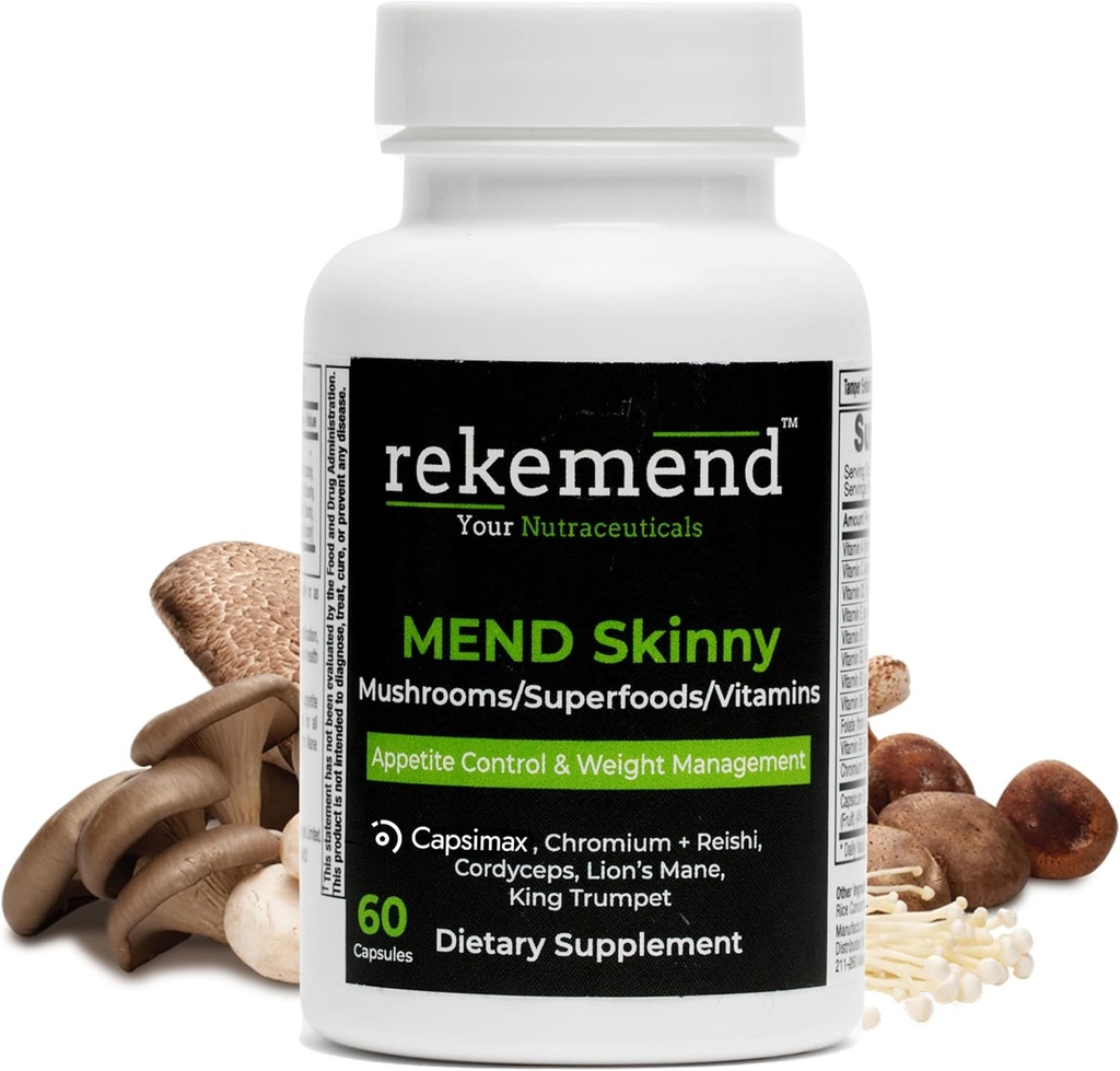 Appetitzügler für Weight Loss - Vegan Non-GMO Natural Mushroom Based Weight Loss Supplement - 60 Kapseln