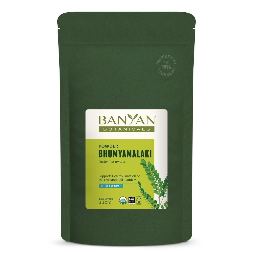 Banyan Botanicals Bhumyamalaki Powder – Organic Liver Health Supplement* – Phyllanthus spp. – für natürliche Entgiftung und Reinigung der Leber* – 1/2 Pound – Non GMO Sustainable Sourced Vegan