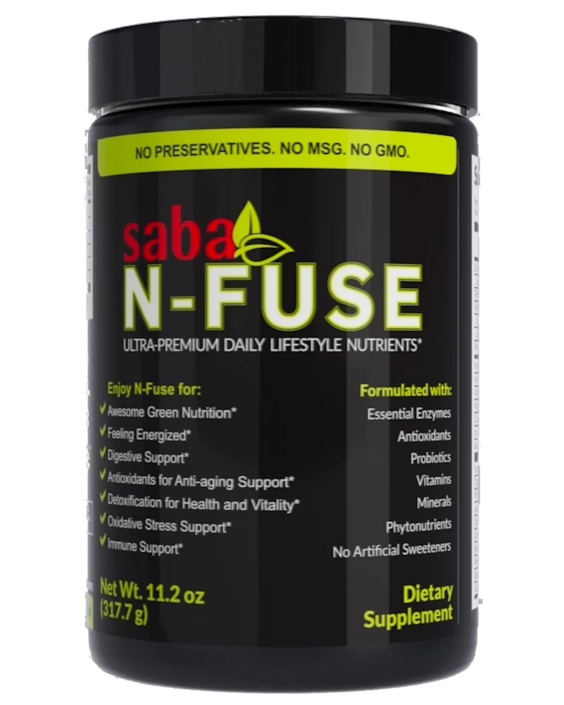 Saba N-Fuse: Super Greens für Immununterstützung, Verdauung und Energie (30 Portionen)