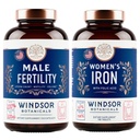 WINDSOR BOTANICALS Male Fertility Supplement und Eisen Pillen mit Folsäure - Fruchtbarkeit und Prenatal Bundle