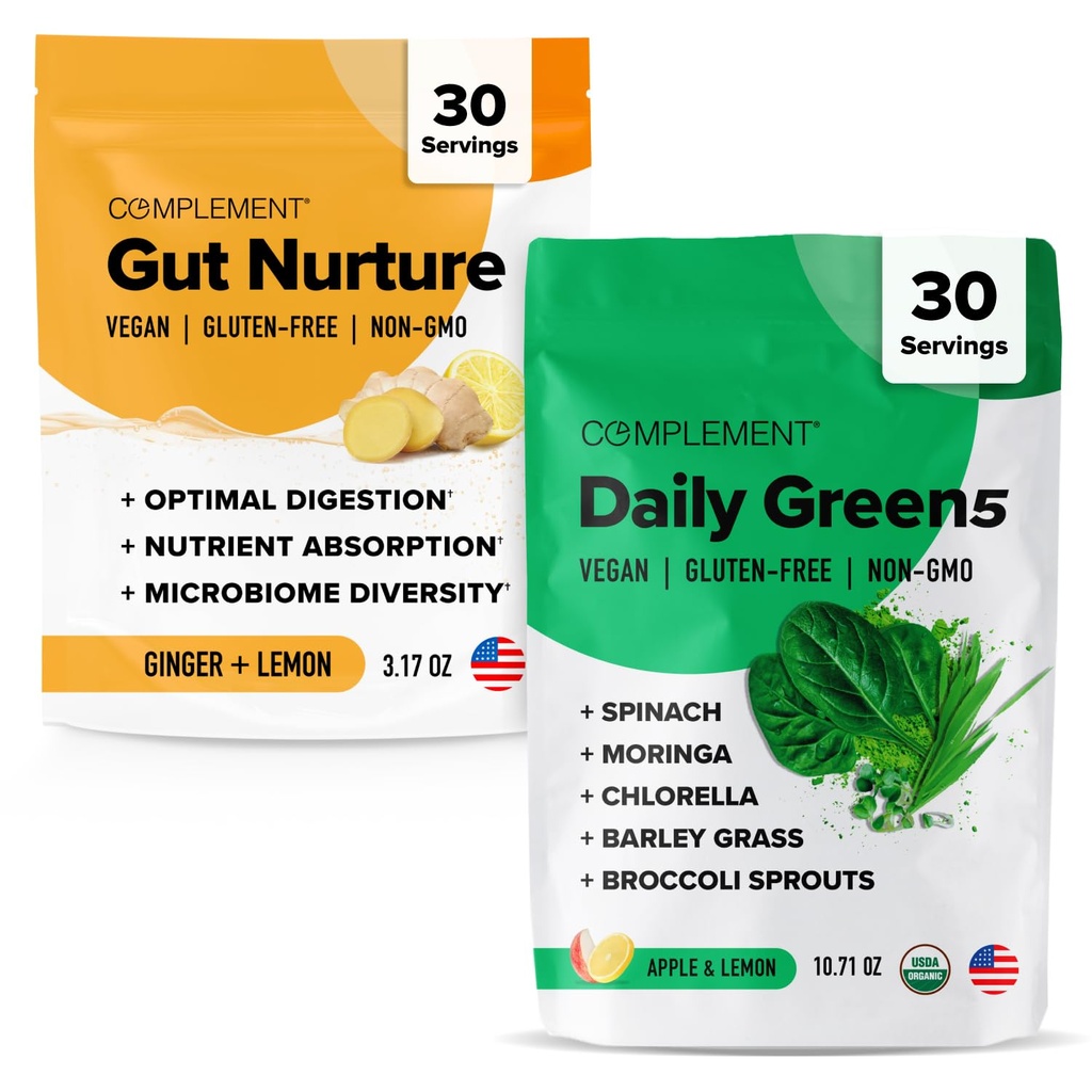 Komplement Gut Nurture & Daily Greens Bundle – umfassende Verdauungs- und Ernährungsunterstützung