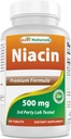 Best Naturals Niacin 500mg 250 Tabletten mit Spülung - auch genannt Vitamin B3 (250 Zähler (Pack von 1))
