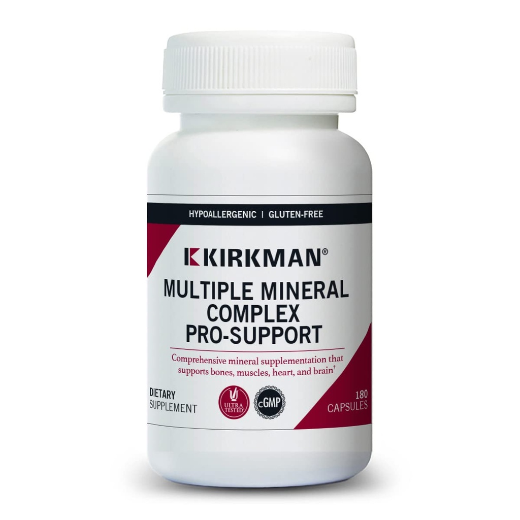 Kirkman Multiple Mineral Complex Pro-Support - Allergiker | 180 Vegetarische Kapseln | Mineralien